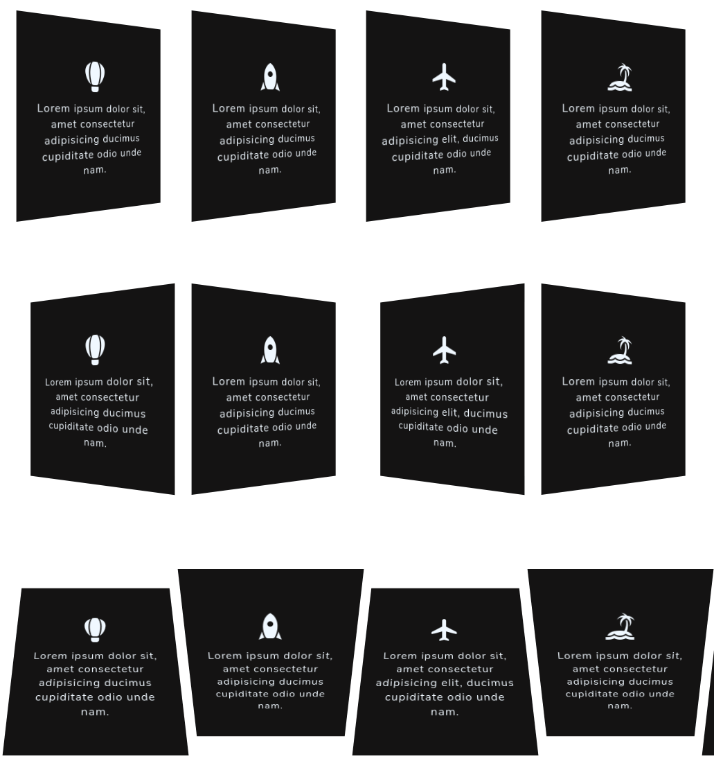 Perspective Card Design and Hover Transition