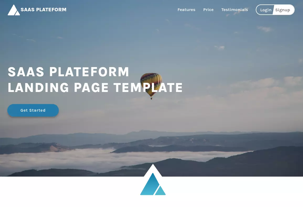 SAAS Plateform Landing Page Template