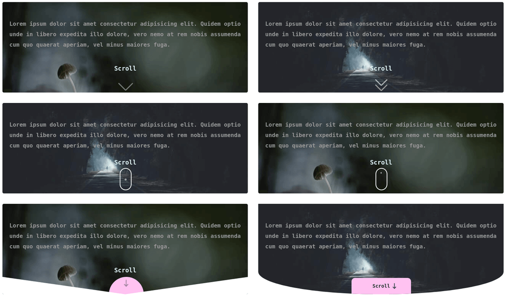 Scroll Down Button Design and Animation with HTML and CSS