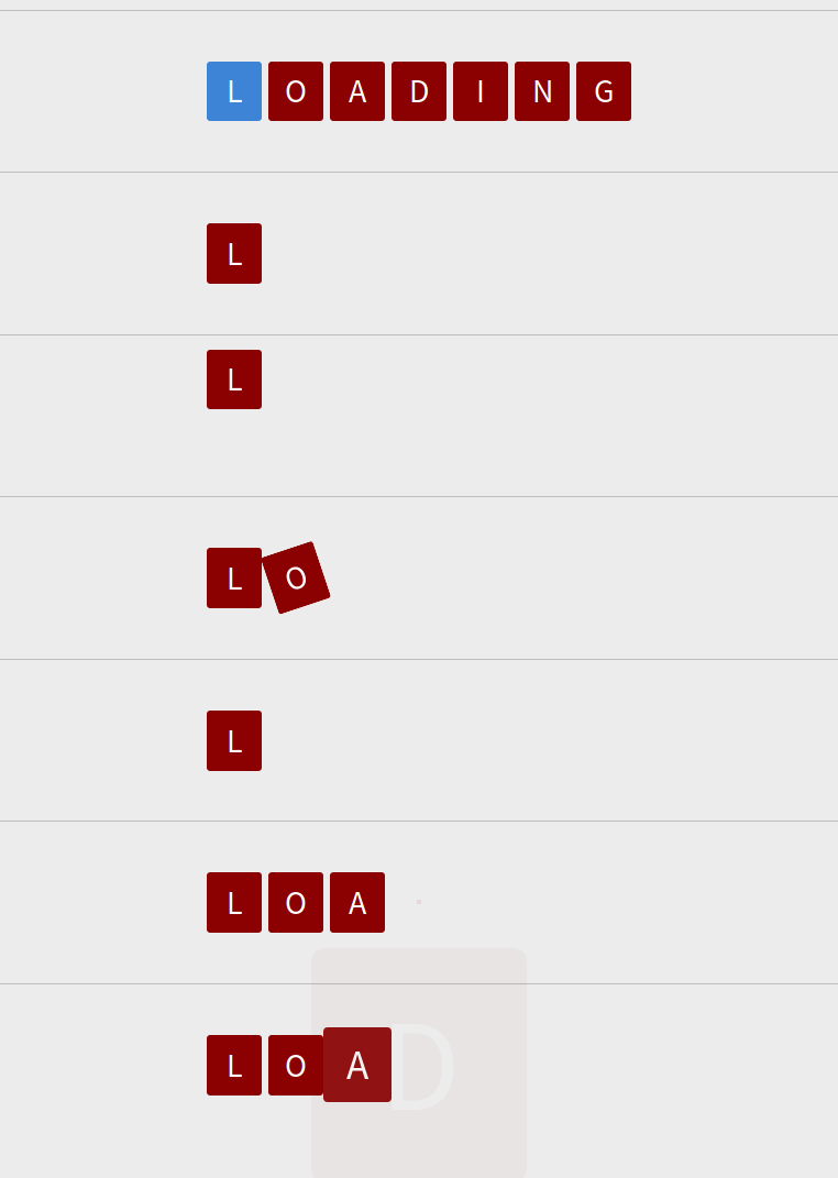 The Characters Box Loading Effects and Animation