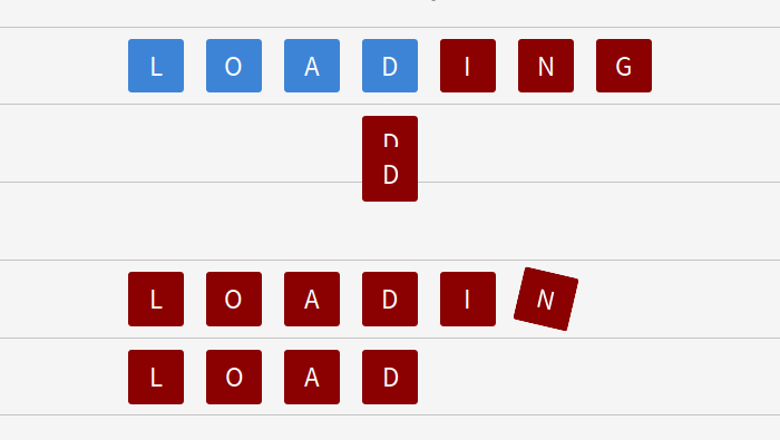 The Characters Box Loading Effects and Animation